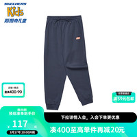 Skechers斯凯奇童装男女童裤子春秋季宽松户外休闲长裤儿童运动裤L224K085 奥德赛灰/026R 165
