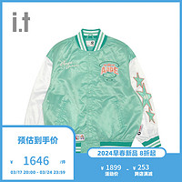 Aape it 女装棒球夹克2024春夏清新活力饰猿颜图案外套7648XAM GRX/绿色 XXS