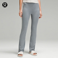 lululemon 丨Ribbed Softstreme™女士罗纹拉链裤腿高腰长裤 LW5FF6S 比利时蓝牛 线上专售 6