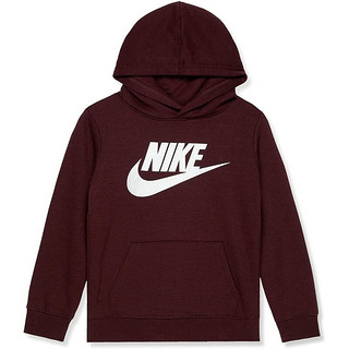 耐克（NIKE）男童金属色 HBR 套头连帽衫（小童）卫衣 Dark Grey Heather 7