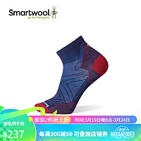 Smartwool 跑步功能零减震及踝袜男袜夏季短袜薄美利奴羊毛袜1653 深海蓝092 L（适合脚码42-45）