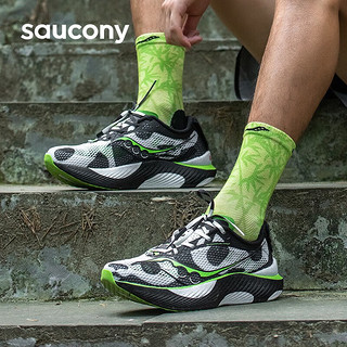 索康尼（SAUCONY）男鞋 2024春啡鹏3专业竞速跑鞋运动鞋缓震透气马拉松跑步鞋 啡鹏3/熊猫配色 43