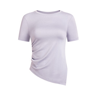 MAIA ACTIVE CLOUD-TOUCH云感TEE 不对称下摆收腰运动短袖T恤TS045 匙叶紫 XL