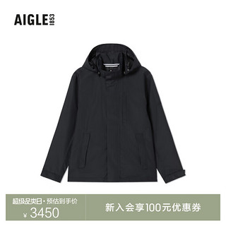 AIGLE艾高夹克冲锋衣2024年春夏GORE-TEX防风防雨透汽户外男 黑色 AY294 S(170/88A)