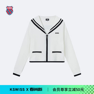 盖世威（K·SWISS）女外套 24夏季 休闲舒适透气针织外套 199916 115芡实白 S