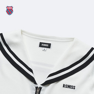 盖世威（K·SWISS）女外套 24夏季 休闲舒适透气针织外套 199916 115芡实白 XL