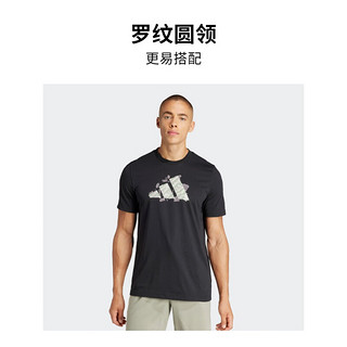 adidas澳洲网球大满贯系列运动上衣短袖T恤男阿迪达斯 黑色 A/M