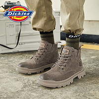 Dickies 帝客 马丁靴男秋冬季靴子男英伦真皮工装靴高帮作战靴男靴 驼色 43