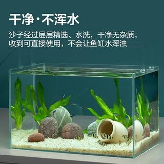 疯狂石头鱼缸造景底砂乌龟缸装饰天然河沙水族箱溪流水晶底沙 水晶砂【5斤装】已清洗，适合懒人造景