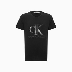 卡尔文·克莱恩 Calvin Klein CK Jeans夏季男士休闲纯棉透气叠影字母印花简约短袖T恤ZM01923