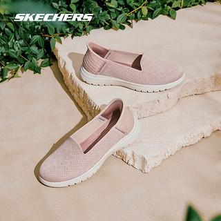 斯凯奇（Skechers）闪穿鞋 轻质懒人一脚蹬休闲鞋轻软透气易穿脱女鞋 裸粉色/BLSH 38.5