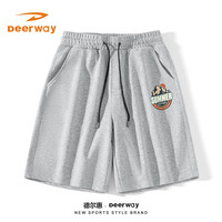 Deerway德尔惠短裤男夏季纯棉透气速干宽松大码男士沙滩裤高腰潮流休闲运动裤子