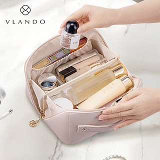 VLANDO唯兰朵化妆包大容量化妆品护肤品收纳包手提洗漱包便携