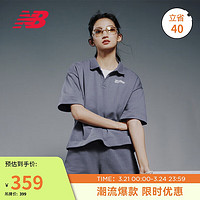 new balance POLO衫女款24年运动休闲翻领短款短袖T恤WT33535 GT M