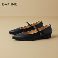 达芙妮(DAPHNE)尖头玛丽珍鞋2024新款春夏季通勤百搭小皮鞋粗跟单鞋女 奶茶色 37