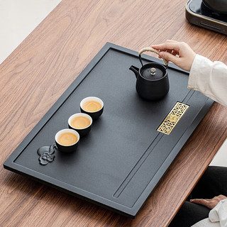 唐丰如意祥云茶盘套装简约家用干泡茶台小型茶托盘2024年排水茶盘 如意祥云茶盘55x37cm