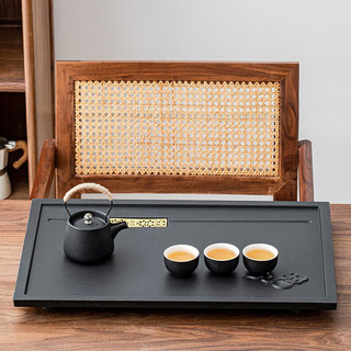 唐丰如意祥云茶盘套装简约家用干泡茶台小型茶托盘2024年排水茶盘 如意祥云茶盘55x37cm