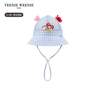 Teenie Weenie Kids小熊童装24夏季男女宝宝网眼透气遮阳帽子 蓝色 FRE