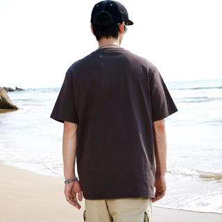 短袖男士T恤日常舒适3D字母胶印休闲宽松纯棉短袖T恤男装