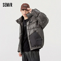 Semir 森马 羽绒服男冬季拼接潮酷感男生面包服