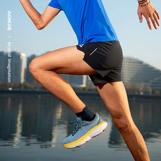 奥尼捷跑步短裤男款速干专业马拉松训练裤竞速四分裤夏季运动短裤 