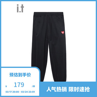 :CHOCOOLATE it 款束脚卫裤运动裤2024春季舒适休闲PTU050 BKX/黑色 3XL