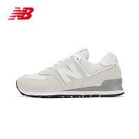 new balance NB男鞋女鞋574系列情侣运动休闲鞋透气耐磨 浅灰色ML574EVW 44 (脚长28cm)