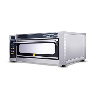 苏勒电烤箱商用一层两盘电脑版面包蛋糕披萨单层双盘电烤炉   银色  2盘 