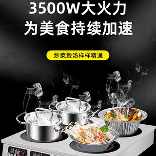 TYXKJ商用四眼电磁炉3500w多头大功率四六头电陶炉麻辣烫花甲粉煲仔炉   竖排二头  2500W