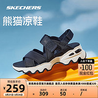 SKECHERS 斯凯奇 丨Skechers夏季女款休闲鞋耐磨软底轻便魔术贴凉拖鞋外穿119710