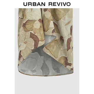 URBAN REVIVO UR2024夏季女装设计感气质显瘦印花中长款半裙UWH540020 多色 XS