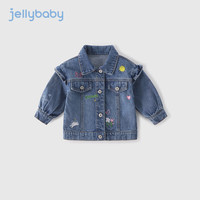 JELLYBABY 牛仔外套女童2024宝宝春季衣服儿童时髦上衣春秋款中小童春装
