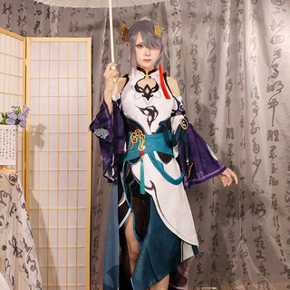 玩家小将识之律者符华cos服 cosplay衣服云墨丹心符华cos服二次元动漫游戏 符华服装+配饰 XXL