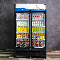 妮雪展示柜冷藏保鲜柜立式商用冰箱双门冷饮开门饮料柜冷藏冰柜
