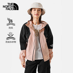 THE NORTH FACE 北面 夹克女户外舒适防风薄款风衣皮肤衣5K16 粉色/UBF