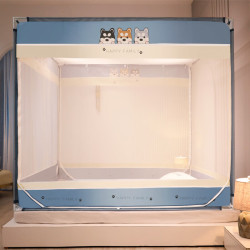 soulong索隆a类家用三开门婴儿防摔蚊帐18m床笠款