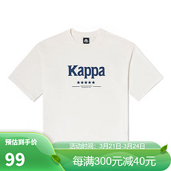 Kappa 卡帕 短袖夏男运动T恤休闲圆领T恤K0D32TD91D