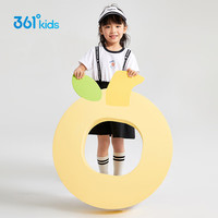 361°童装女童针织休闲运动裙2024夏季小童透气儿童时尚洋气连衣裙 经典黑 130cm