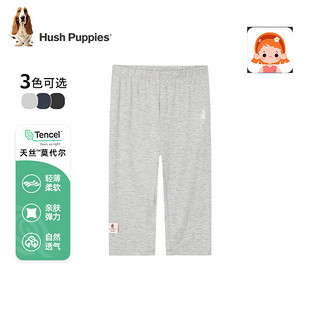 暇步士（Hush Puppies）童装女童打底裤夏装女儿童七分裤弹力舒适莫代尔面料时尚休闲 钻石黑 110cm