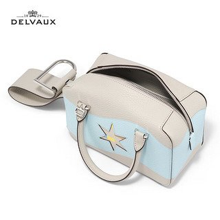 Delvaux24春夏包包女单肩斜挎手提包Cool Box系列Mini  季风灰-青瓷色