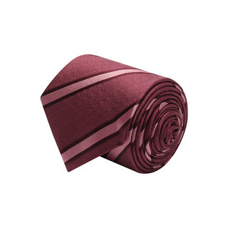 雅戈尔领带男真丝提花领带真丝材质时尚廓形裁剪提花图案质感有型 红色 散装
