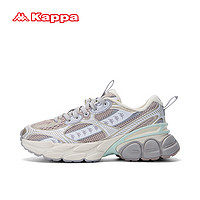 卡帕（Kappa）老爹鞋女子运动鞋春季厚底增高跑步鞋 草菇棕 38