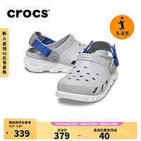 crocs卡骆驰蜗轮洞洞鞋男童女童包头拖鞋|208774 大气灰-1FT 37(225mm)
