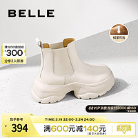 BeLLE 百丽 鲸鱼靴2023冬季新款切尔西靴女靴子运动靴加绒短靴BG741DD3