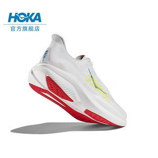 HOKA ONE ONE男女款春夏马赫6竞训公路跑步鞋MACH 6 白色/云雾灰-男 40