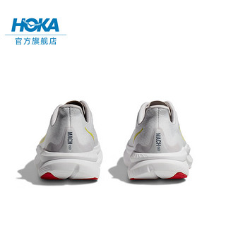 HOKA ONE ONE男女款春夏马赫6竞训公路跑步鞋MACH 6 白色/云雾灰-男 40