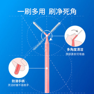 EBiSU 惠百施 齿间刷正畸牙齿矫正器牙线30支/盒清洁齿缝清新口气SSSS码