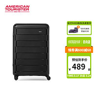 美旅 轻便休闲青春元气拉杆箱大容量行李箱可扩展旅行箱NI8 黑色 24英寸