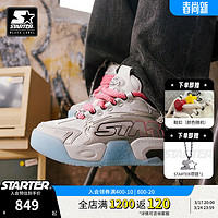STARTER丨【Y2K音浪鞋】女休闲板鞋男潮鞋鞋厚底鞋滑板鞋运动鞋 浅灰色 37