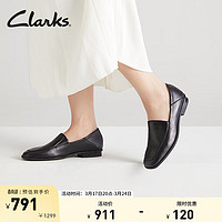 Clarks 其乐 萨拉菲纳系列女鞋新品舒适轻盈透气一脚套方头乐福鞋单鞋